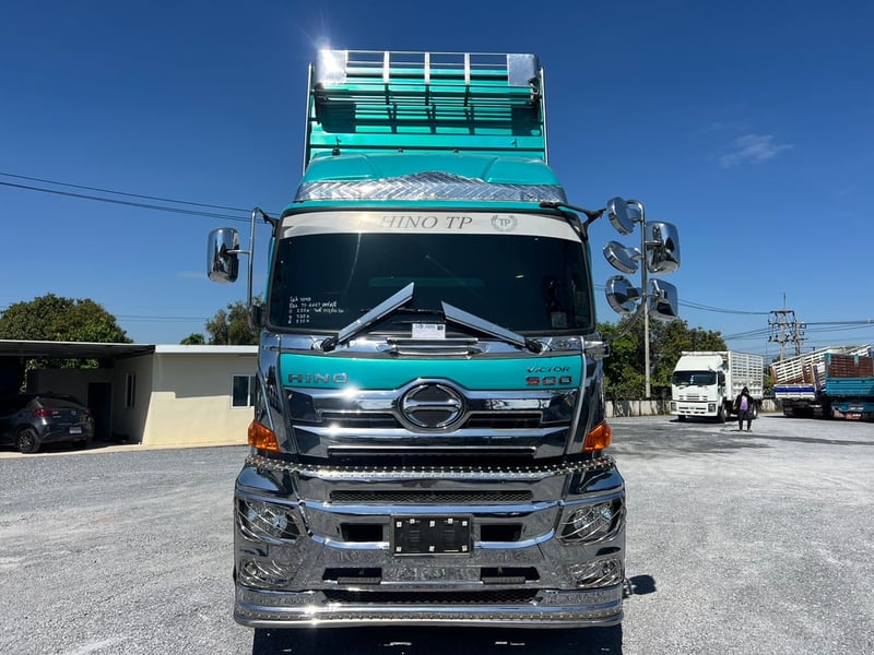 HINO FL1A 344 HP ปี 66 ไมล์ 213,500 km. #12 ล้อดั้ม กระบะดั้มเกษตร แผงสูง ##LEK1095