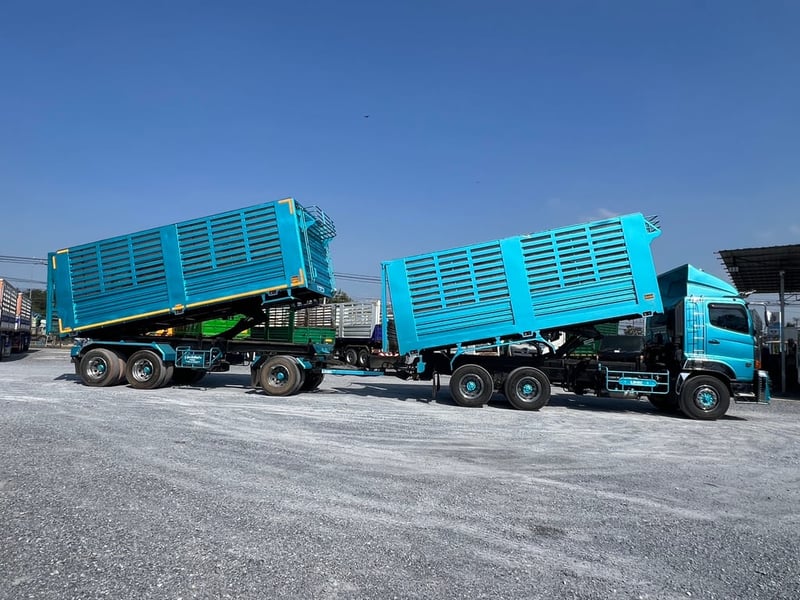 HINO FM1A 344 แรง ปี 66 ไมล์ 252,000 km. #10ล้อแม่ลูกพ่วงดั้มเกษตร #LEK958,1043