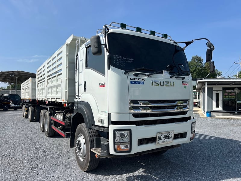 ISUZU FXZ 360 HP ปี 65 ไมล์ 88,105 KM.  #แม่ลูกพ่วงกระบะดั้มพนัส (Panus)#LEK 854-643