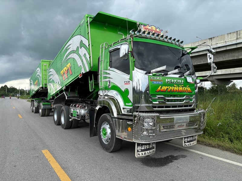ISUZU FXZ 360 ปี 65 ไมล์น้อยเพียง 120,000 km. #รถพ่วงดินกระบะอลูมิเนียม SHK #LEK 943-944