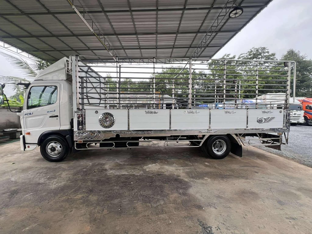 HINO FC9J 175HP  ปี64 ไมล์306,000 km. #6ล้อล่องกระบะอลูมิเนียม #LEK635