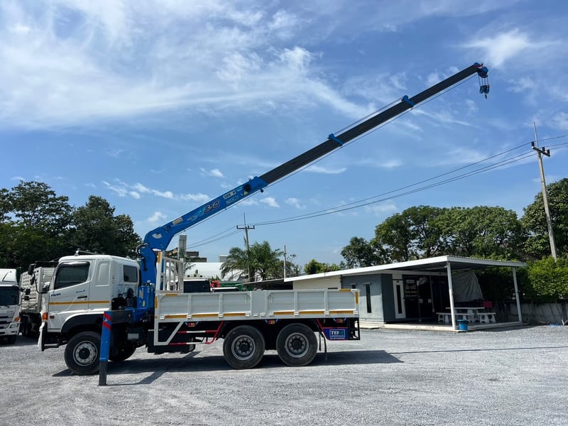 ็HINO FM1A 344 แรงม้า ปี 66 ไมล์แท้แค่ 13,000 KM. #10ล้อเครน XCMG 6.5 ตัน (4 ปลอก 3 ชัก) #LEK1058 