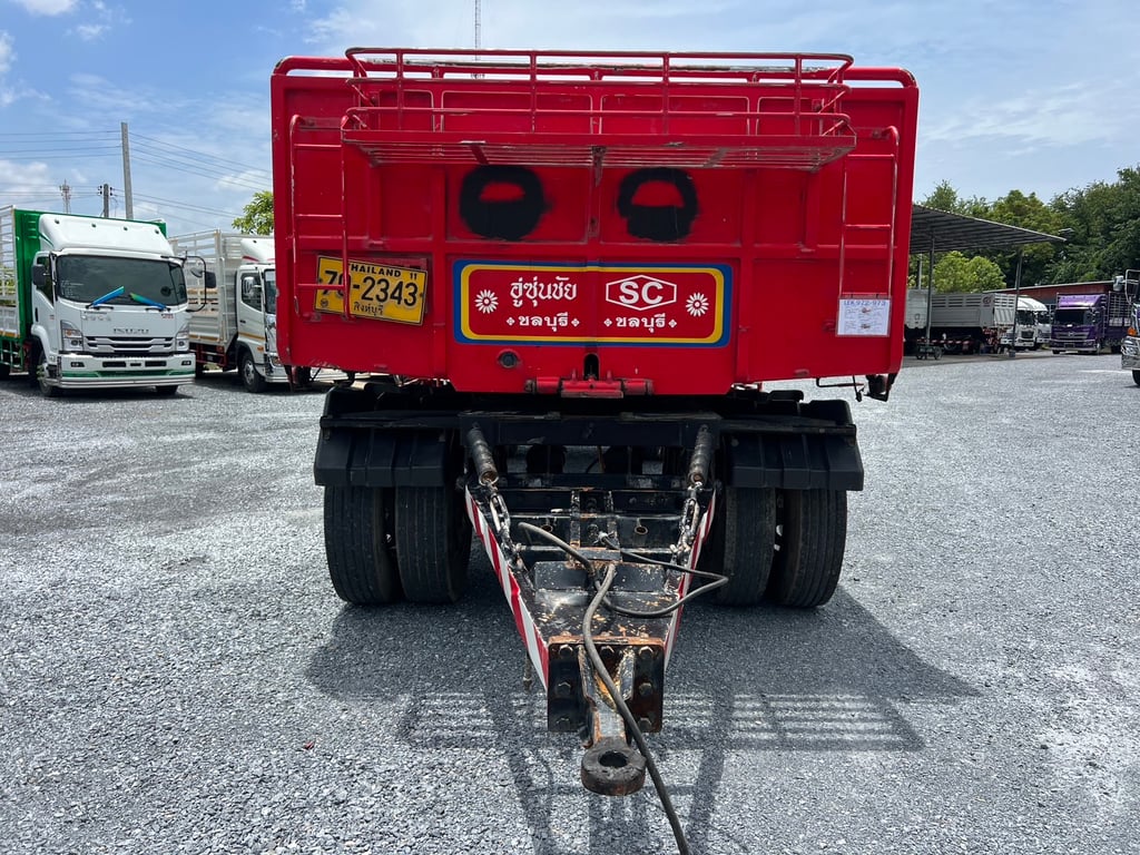 HINO FM1A 344HP ปี 64 ไมล์ 339,000 km. #12 ล้อพื้นเรียบ แม่ลูก พ่วง 2 คาน อู่ซุ่นชัย #LEK 972,973
