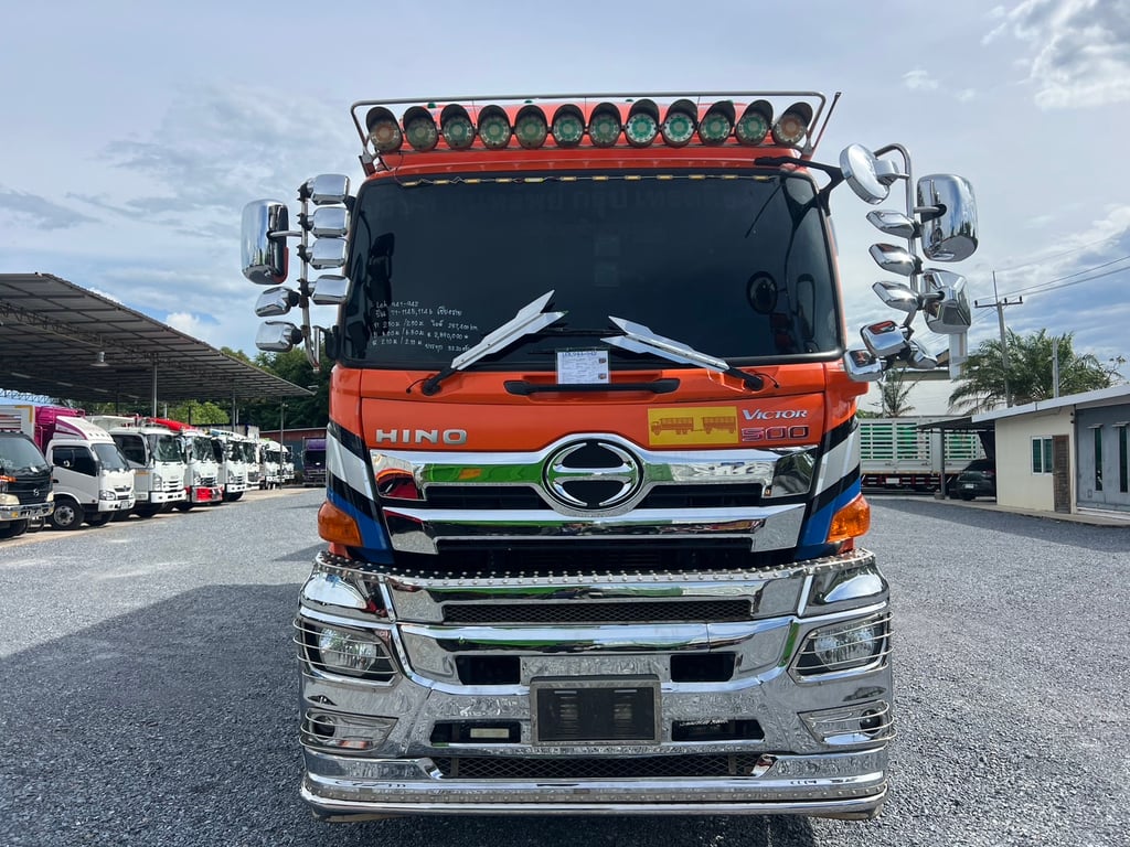 HINO FM1A 344HP ปี66 ไมล์ 287,400 KM. #รถพ่วงกระบะดั้มเกษตร 6 ไม้  #LEK941,942 