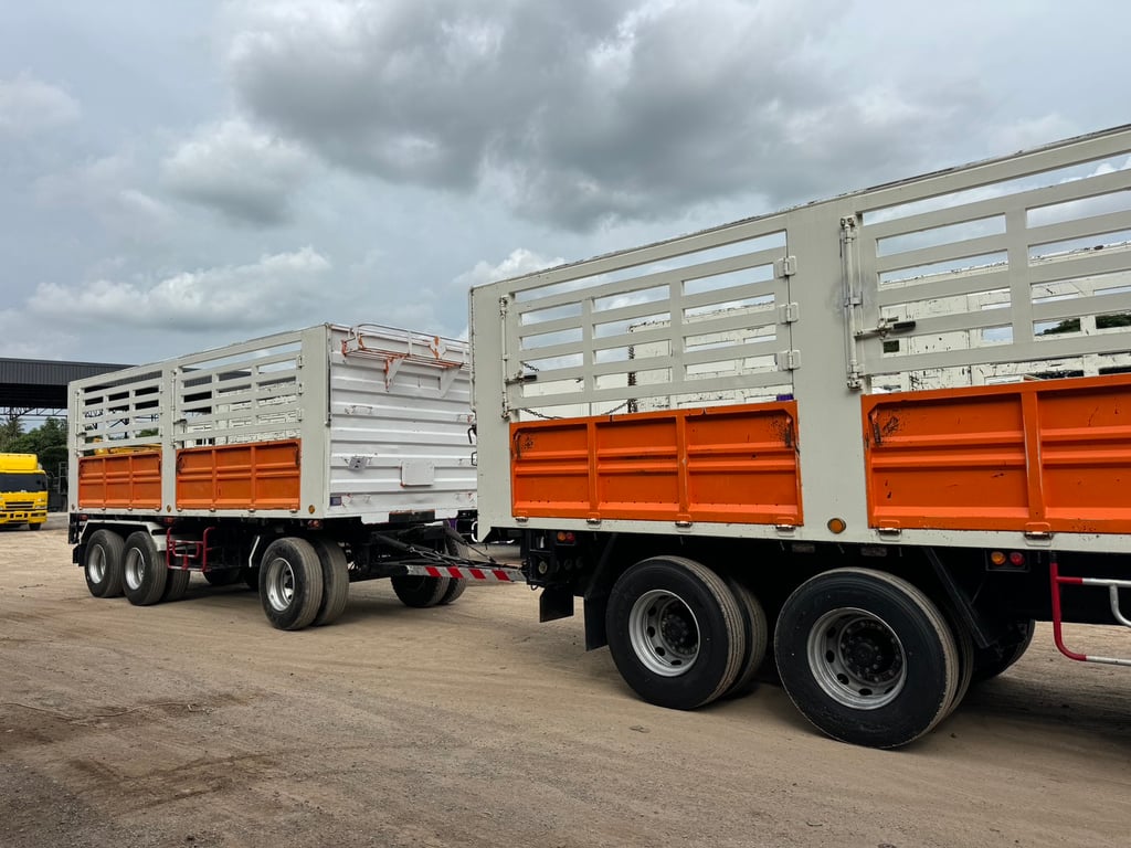 Hino Fm1a 344 HP ปี64  ไมล์ 354,000 KM. #10ล้อพ่วงกระบะเหล็กไม่ดั้ม #Lek1056-1057 