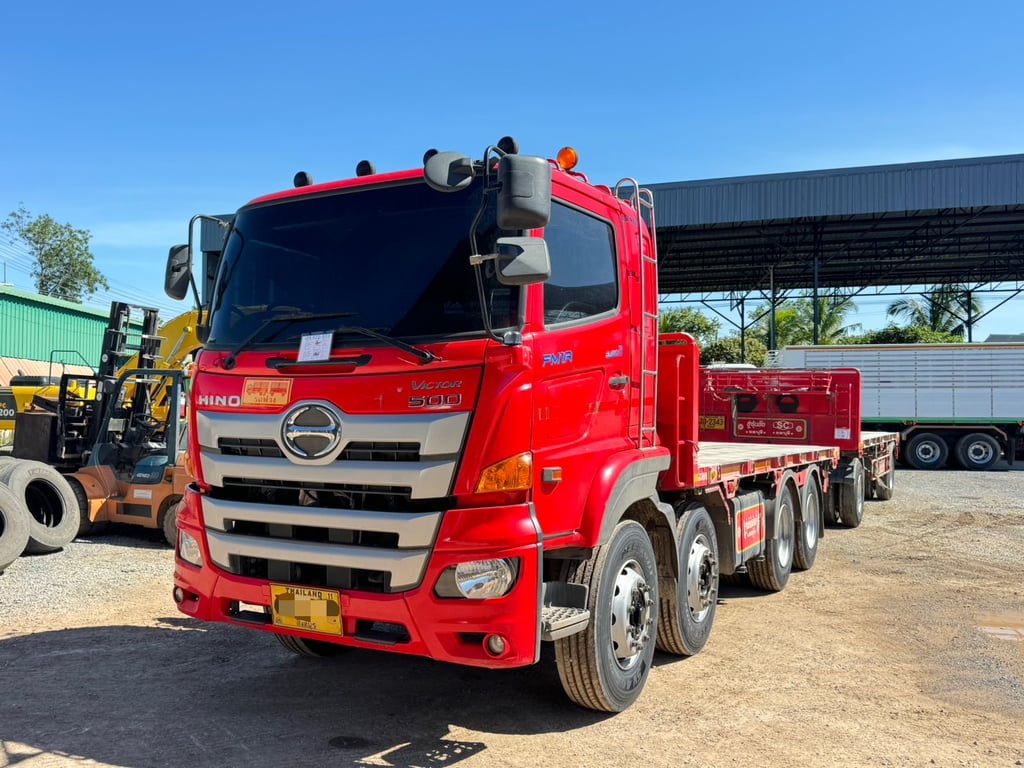 HINO FM1A 344HP ปี 64 ไมล์ 339,000 km. #12 ล้อพื้นเรียบ แม่ลูก พ่วง 2 คาน อู่ซุ่นชัย #LEK 972,973 HINO FM1A 344HP ปี 64 ไมล์ 339,000 km. #12 ล้อพื้นเรียบ แม่ลูก พ่วง 2 คาน อู่ซุ่นชัย #LEK 972,973