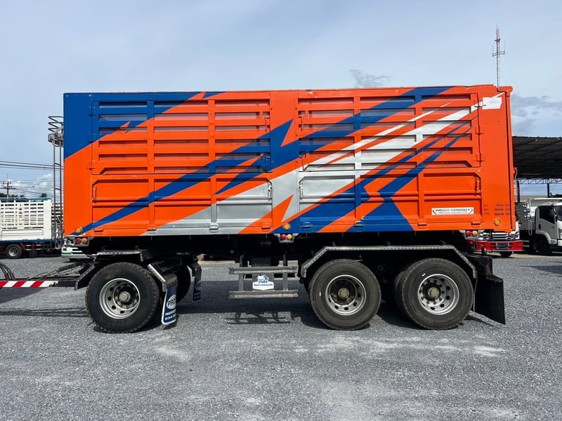 HINO FM1A 344HP ปี66 ไมล์ 287,400 KM. #รถพ่วงกระบะดั้มเกษตร 6 ไม้  #LEK941,942 