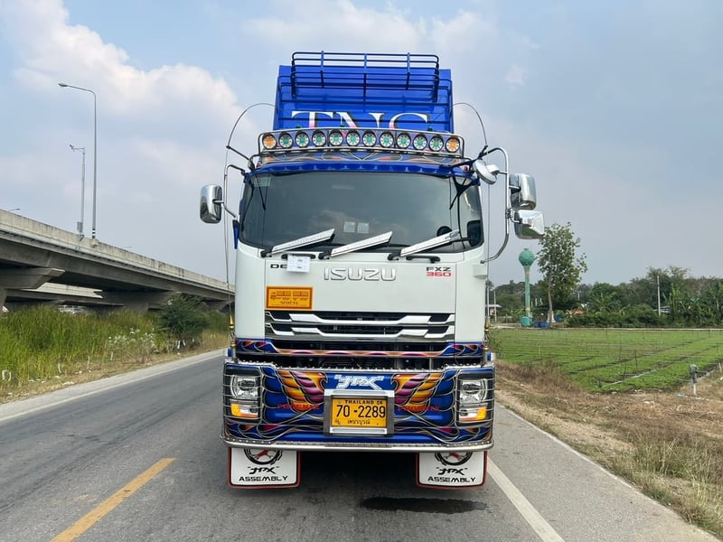 ISUZU FXZ 360 HP ปี 67 ไมล์ 172,951 km #พ่วงแม่ลูกกระบะเหล็กดั้มเกษตร อู่ฟีนิกส์ #LEK1147-1148