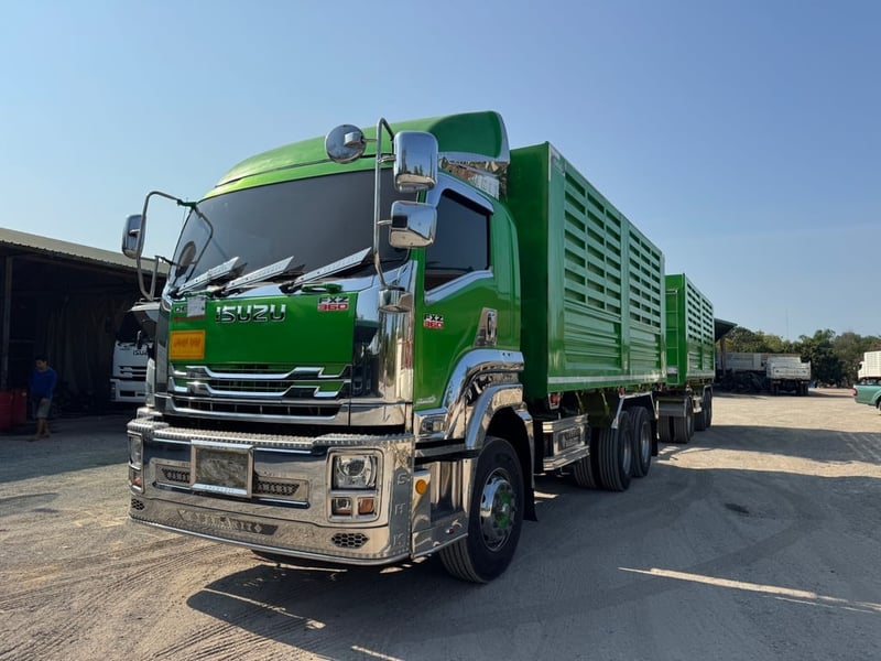 ISUZU FXZ 360 HP ปี 66 ไมล์ 500,000 KM. #พ่วงแม่ลูกกระบะดั้มอู่สหกิจ สแตนเลส #Lek1200-1201