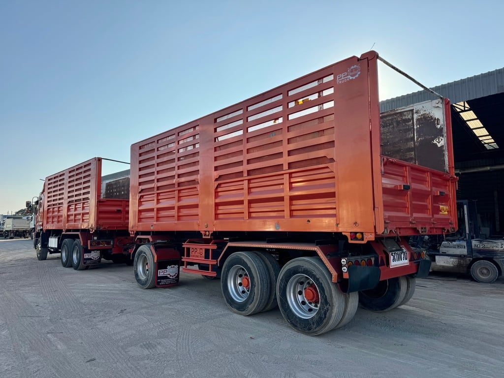 ISUZU FXZ 360 ปี 66 ไมล์ 189,000 km. #แม่–ลูกพ่วงดั้ม ## Lek1044-1045