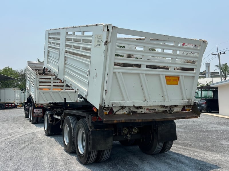 HINO FM1A 344HP แม่ปี 65 ลูกพ่วงสามมิตร ปี 2566 ไมล์ 201,404 KM. #แม่ลูก-กระบะดั้มสามมิตร SMM #LEK1002 ,719 