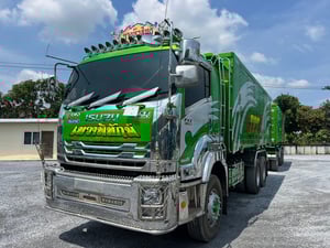 ISUZU FXZ 360 ปี 65 ไมล์น้อยเพียง 120,000 km. #รถพ่วงดินกระบะอลูมิเนียม SHK #LEK 943-944