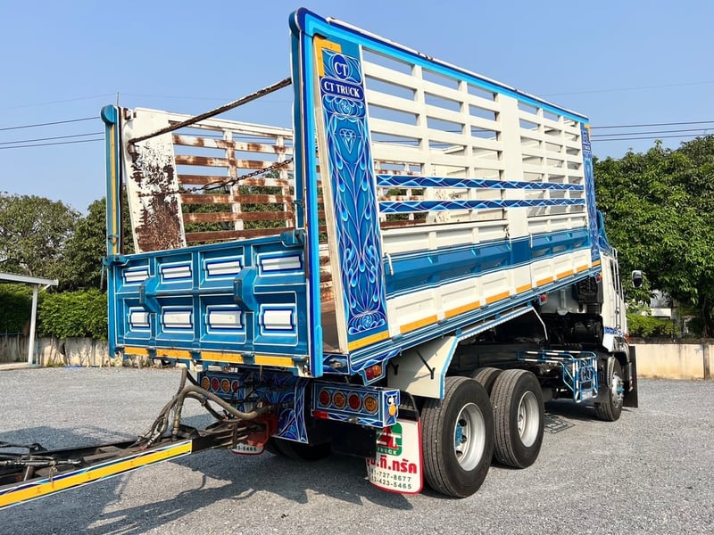 HINO FM2P 380 HP ปี 2566 ไมล์ 170,000 km. #10ล้อพ่วงกระบะเหล็กดั้มเกษตร #LEK586-585 HINO FM2P 380 HP ปี 2566 ไมล์ 170,000 km. #10ล้อพ่วงกระบะเหล็กดั้มเกษตร #LEK586-585