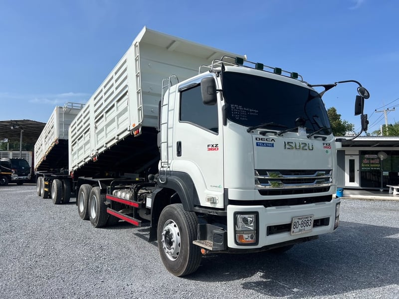 ISUZU FXZ 360 HP ปี 65 ไมล์ 88,105 KM.  #แม่ลูกพ่วงกระบะดั้มพนัส (Panus)#LEK 854-643