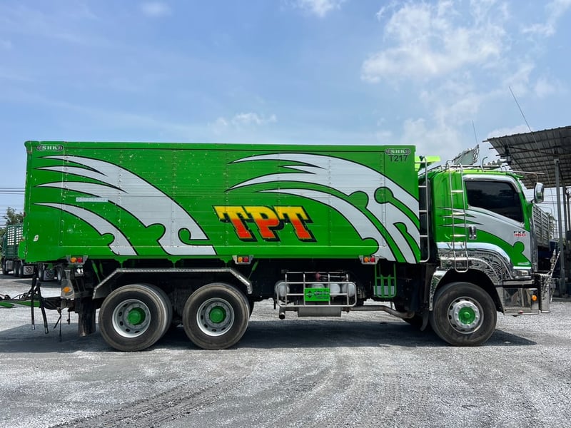 ISUZU FXZ 360 ปี 65 ไมล์น้อยเพียง 120,000 km. #รถพ่วงดินกระบะอลูมิเนียม SHK #LEK 943-944