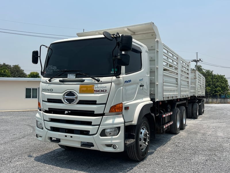 HINO FM1A 344HP แม่ปี 65 ลูกพ่วงสามมิตร ปี 2566 ไมล์ 201,404 KM. #แม่ลูก-กระบะดั้มสามมิตร SMM #LEK1002 ,719 