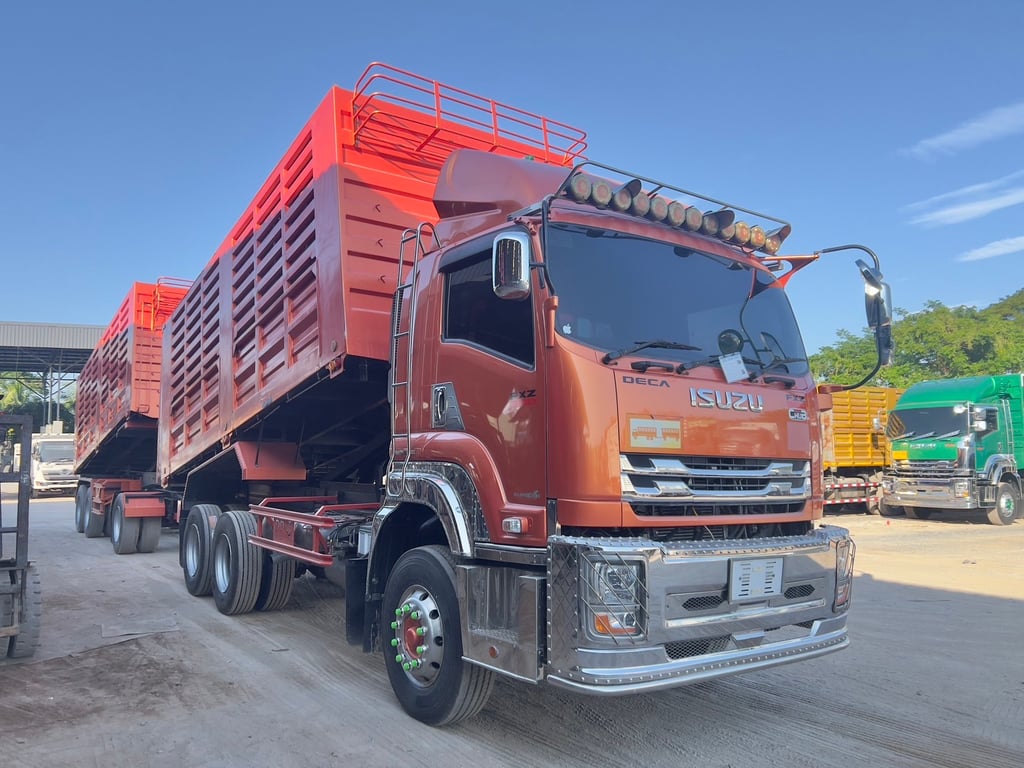 ISUZU FXZ 360 ปี 66 ไมล์ 189,000 km. #แม่–ลูกพ่วงดั้ม ## Lek1044-1045