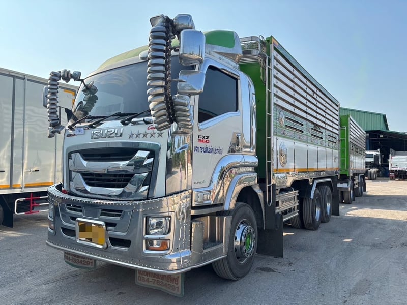 ISUZU FXZ 360HP หน้า GIGA ปี 2565 ไมล์ 208,467 KM. #แม่-ลูกดั้มเกษตร กระบะอลูมิเนียม พื้นเลส  #LEK1231 - 1241