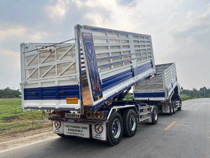 ISUZU FXZ 360 HP ปี 67 ไมล์ 172,951 km #พ่วงแม่ลูกกระบะเหล็กดั้มเกษตร อู่ฟีนิกส์ #LEK1147-1148