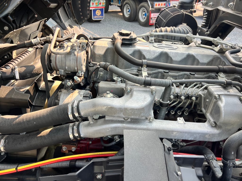 HINO  FM2P 380 HP ปี 2566 ไมล์ 170,000 km. #10ล้อพ่วงกระบะเหล็กดั้มเกษตร #LEK586-585