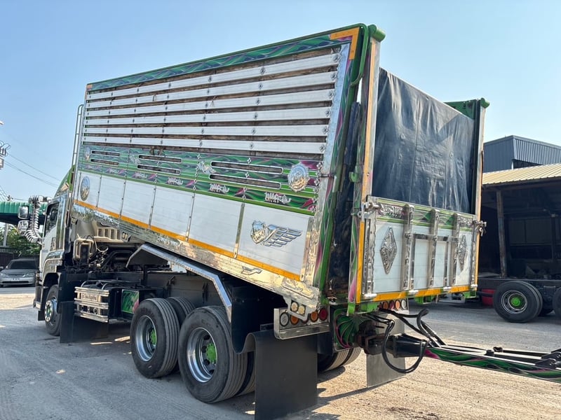 ISUZU FXZ 360HP หน้า GIGA ปี 2565 ไมล์ 208,467 KM. #แม่-ลูกดั้มเกษตร กระบะอลูมิเนียม พื้นเลส  #LEK1231 - 1241