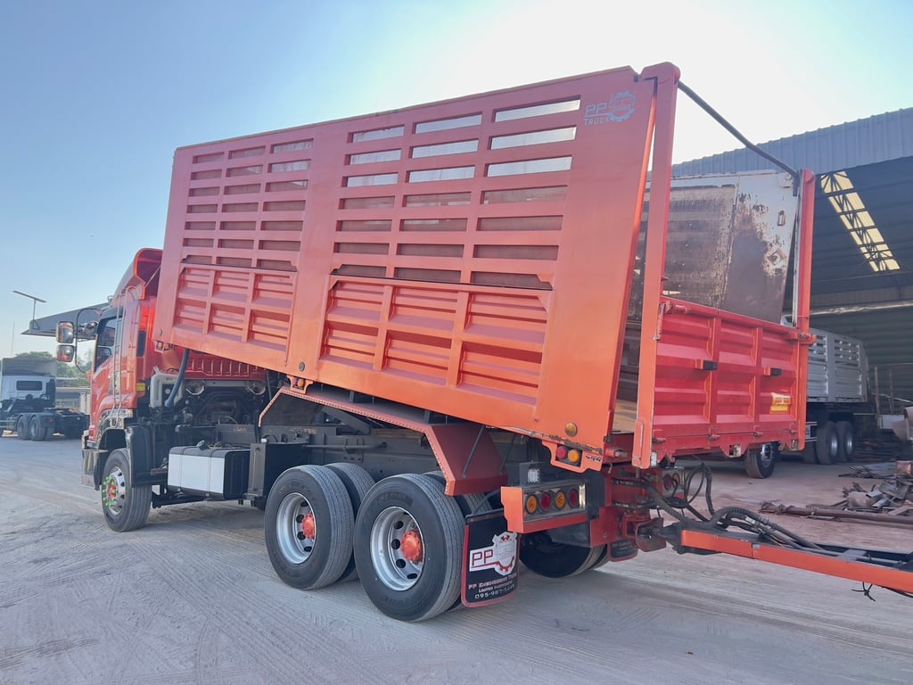 ISUZU FXZ 360 ปี 66 ไมล์ 189,000 km. #แม่–ลูกพ่วงดั้ม ## Lek1044-1045