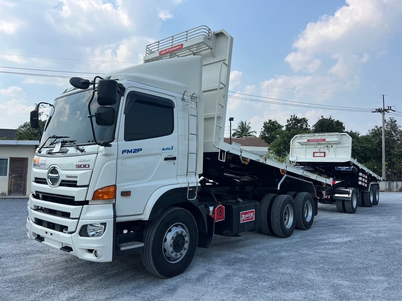 HINO 380 Fm2p ปี66 ไมล์ 148,800km. #แม่+ลูกพื้นเรียบดั้ม #LEK 1153-1154 HINO 380 Fm2p ปี66 ไมล์ 148,800km. #แม่+ลูกพื้นเรียบดั้ม #LEK 1153-1154