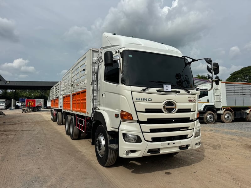 Hino Fm1a 344 HP ปี64  ไมล์ 354,000 KM. #10ล้อพ่วงกระบะเหล็กไม่ดั้ม #Lek1056-1057 
