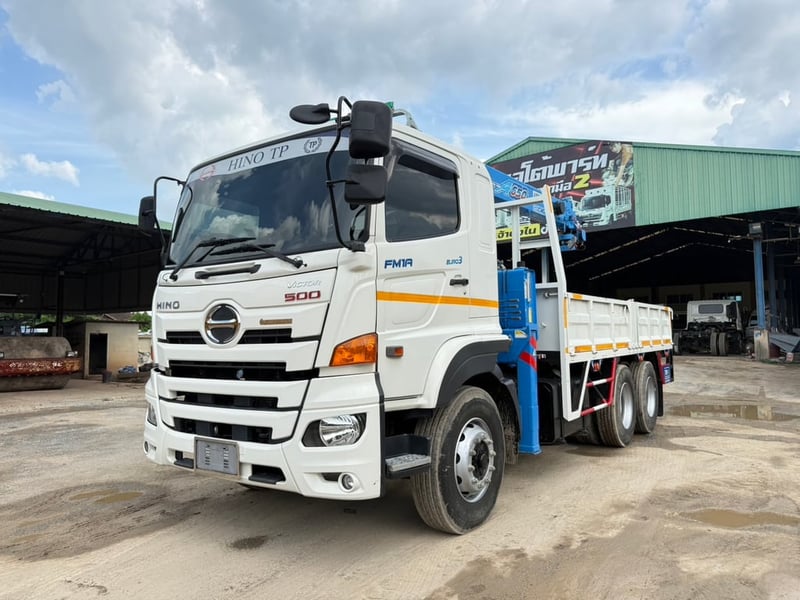 ็HINO FM1A 344 แรงม้า ปี 66 ไมล์แท้แค่ 13,000 KM. #10ล้อเครน XCMG 6.5 ตัน (4 ปลอก 3 ชัก) #LEK1058 