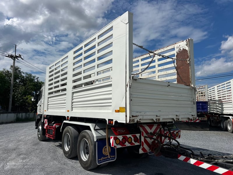  Hino FM1A 344 HP ปี 66 ไมล์น้อย 102,000 KM. #แม่ลูกดั้มพ์เกษตร กระบะเหล็กอู่ไทยมาวิน #LEK1272-1273