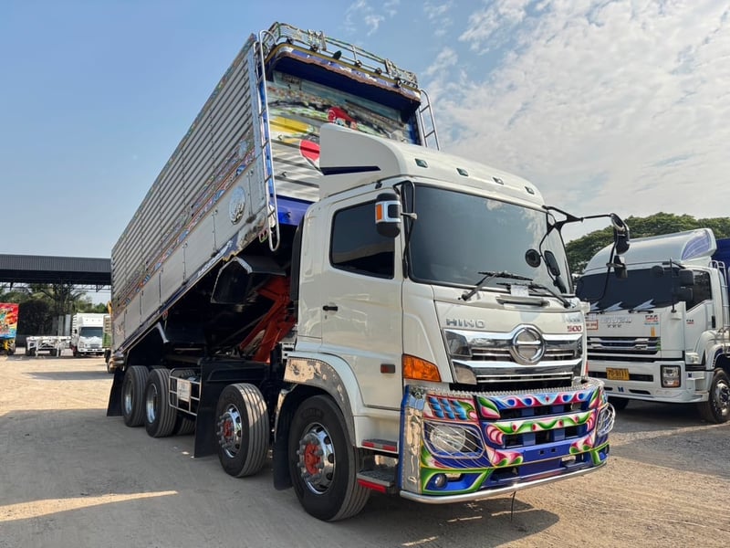 HINO GY2P 380HP ปี60 ไมล์ 686,000 km. #12ล้อ กระบะดั้มอลูมิเนียมพื้นเหล็ก #Lek1096