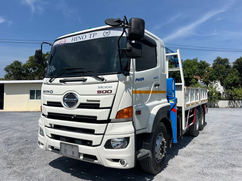 ็HINO FM1A 344 แรงม้า ปี 66 ไมล์แท้แค่ 13,000 KM. #10ล้อเครน XCMG 6.5 ตัน (4 ปลอก 3 ชัก) #LEK1058 