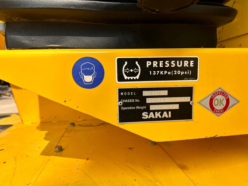 รถบด SAKAI SV512D (10 ตัน) ปี66 ชั่วโมงการใช้งาน 500 Pm. #รถบดล้อเรียบ #LEK1232 รถบด SAKAI SV512D (10 ตัน) ปี66 ชั่วโมงการใช้งาน 500 Pm. #รถบดล้อเรียบ #LEK1232