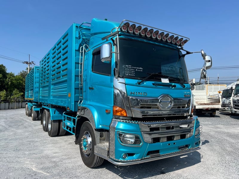 HINO FM1A 344 แรง ปี 66 ไมล์ 252,000 km. #10ล้อแม่ลูกพ่วงดั้มเกษตร #LEK958,1043