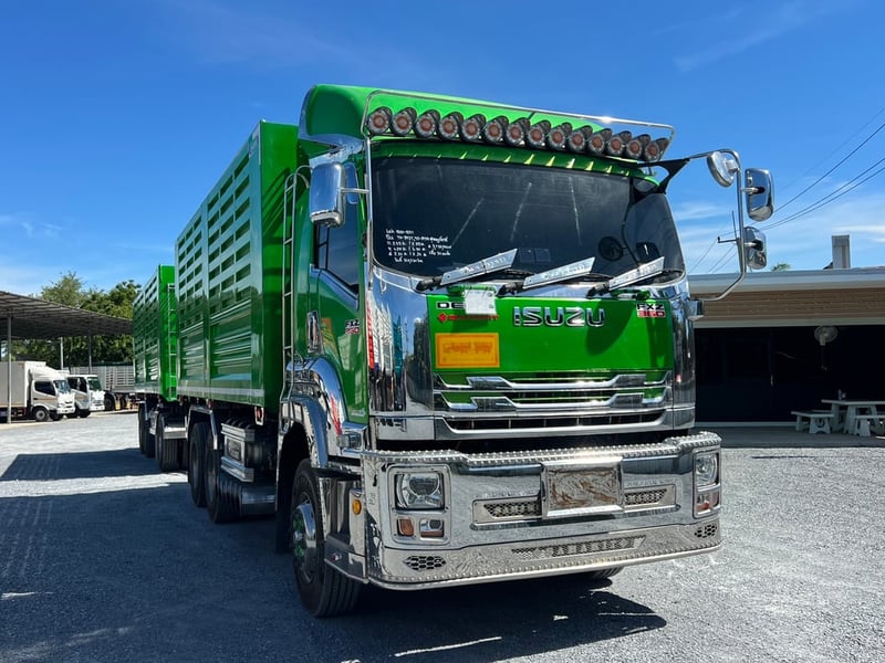 ISUZU FXZ 360 HP ปี 66 ไมล์ 500,000 KM. #พ่วงแม่ลูกกระบะดั้มอู่สหกิจ สแตนเลส #Lek1200-1201