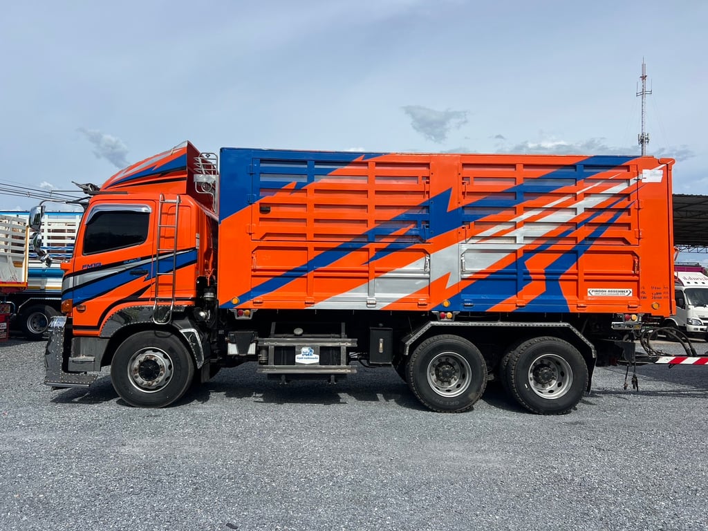 HINO FM1A 344HP ปี66 ไมล์ 287,400 KM. #รถพ่วงกระบะดั้มเกษตร 6 ไม้  #LEK941,942 