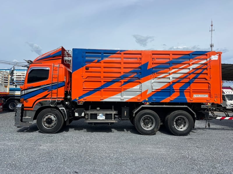 HINO FM1A 344HP ปี66 ไมล์ 287,400 KM. #รถพ่วงกระบะดั้มเกษตร 6 ไม้  #LEK941,942 