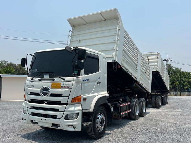 HINO FM1A 344HP แม่ปี 65 ลูกพ่วงสามมิตร ปี 2566 ไมล์ 201,404 KM. #แม่ลูก-กระบะดั้มสามมิตร SMM #LEK1002 ,719 