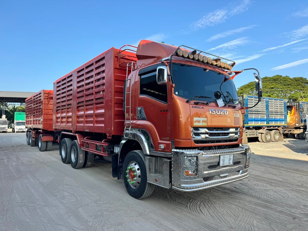 ISUZU FXZ 360 ปี 66 ไมล์ 189,000 km. #แม่–ลูกพ่วงดั้ม ## Lek1044-1045