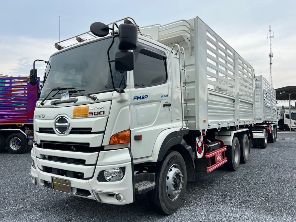 HINO FM2P 380 HP ปี66 ไมล์62,400 #กระบะดั้มเกษตร แม่-ลูก #LEK 638,696