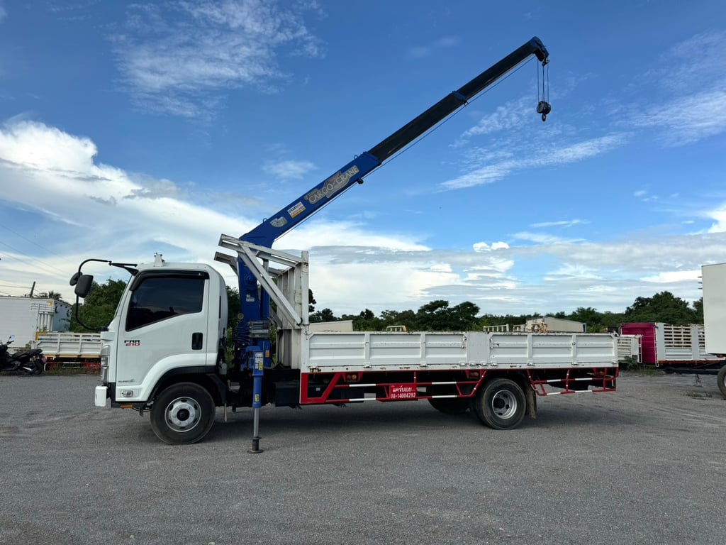 ISUZU FRR 210HP ปี65 ไมล์ 144,000 km. #6ล้อเครนกระบะเหล็ก #LEK 682