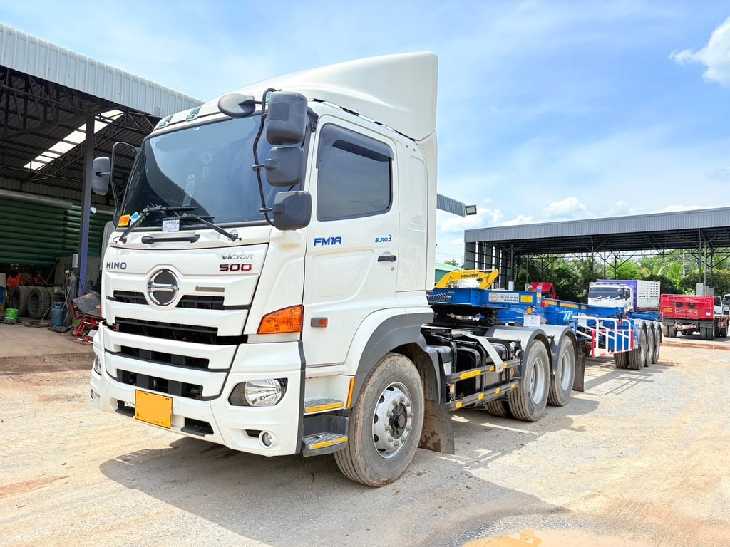 HINO FM1A 344 HP ปี66 ไมล์ 167,035 km. #หัวลากพร้อมหาง wafa 3คาน 12.50 ม. ล้ออลูมิเนียม #LEK964,936 HINO FM1A 344 HP ปี66 ไมล์ 167,035 km. #หัวลากพร้อมหาง wafa 3คาน 12.50 ม. ล้ออลูมิเนียม #LEK964,936