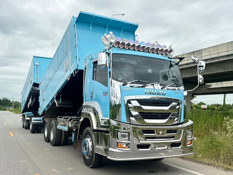 ISUZU FXZ 360HP ไมล์ 56,449km. #10ล้อพ่วงดิน กระบะดั้มอลูมิเนียม อู่ ST # ISUZU FXZ 360HP ไมล์ 56,449km. #10ล้อพ่วงดิน กระบะดั้มอลูมิเนียม อู่ ST #