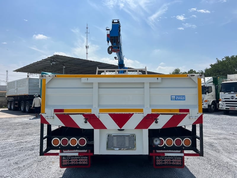 ็HINO FM1A 344 แรงม้า ปี 66 ไมล์แท้แค่ 13,000 KM. #10ล้อเครน XCMG 6.5 ตัน (4 ปลอก 3 ชัก) #LEK1058 