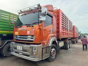 ISUZU FXZ 360HP ปี 66 (ตุลาคม) ไฟใหม่แล้ว MT ไมล์189,000km. #10ล้อพ่วงดั้มเกษตร #LEK1044-1045 