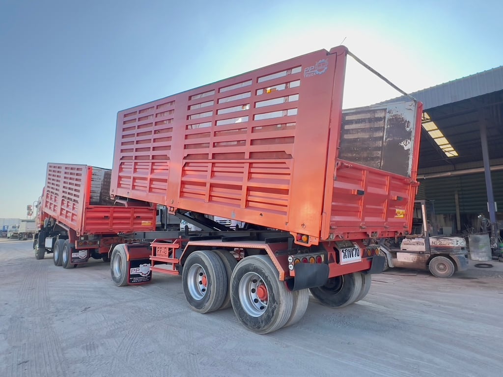 ISUZU FXZ 360 ปี 66 ไมล์ 189,000 km. #แม่–ลูกพ่วงดั้ม ## Lek1044-1045