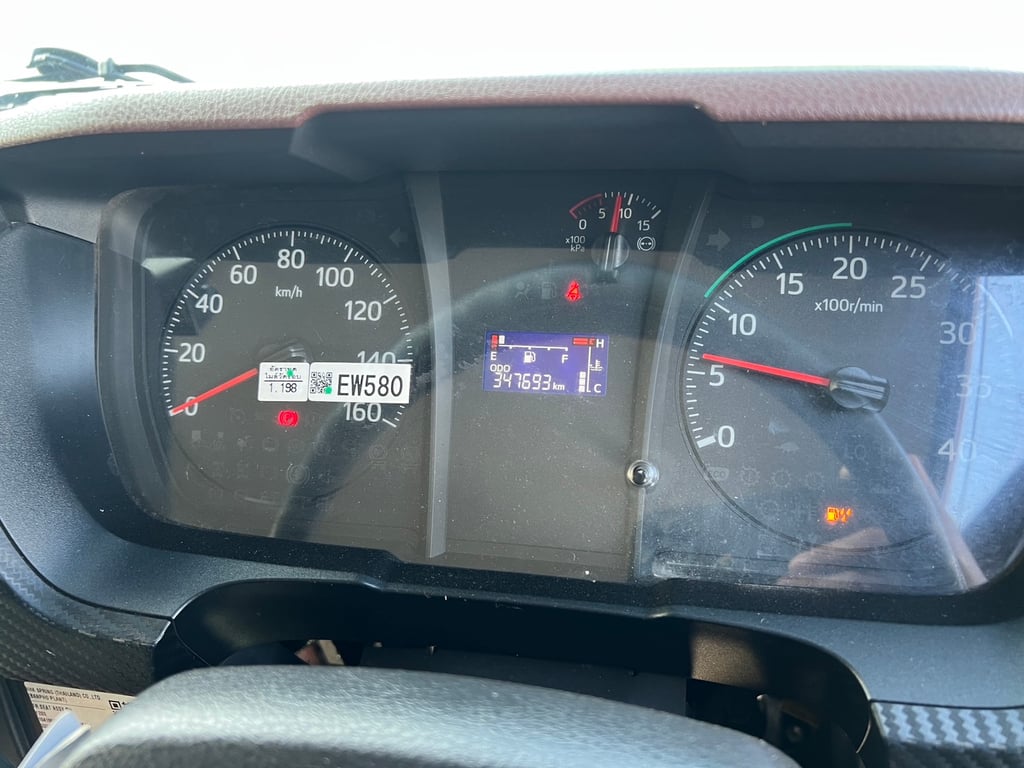 HINO FC9J 210 HP ปี64 ไมล์ 347,000 Km. # กระบะเหล็กยาว 6.60  ม.#LEK 737