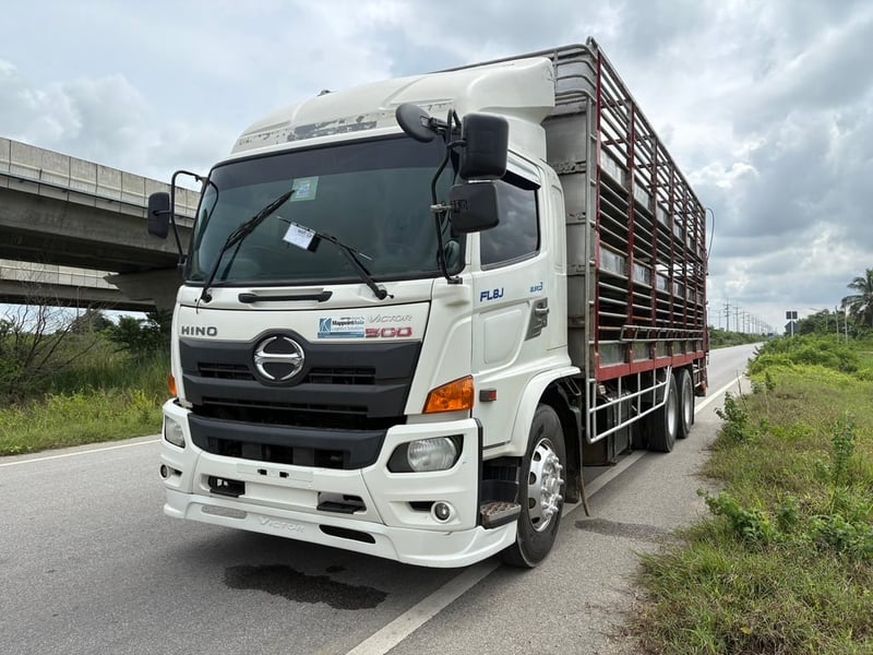  HINO VICTOR FL8J ปี61 ไมล์ 698,000 km. #รถหมู3 ชั้นยาว 7.60 ม. 