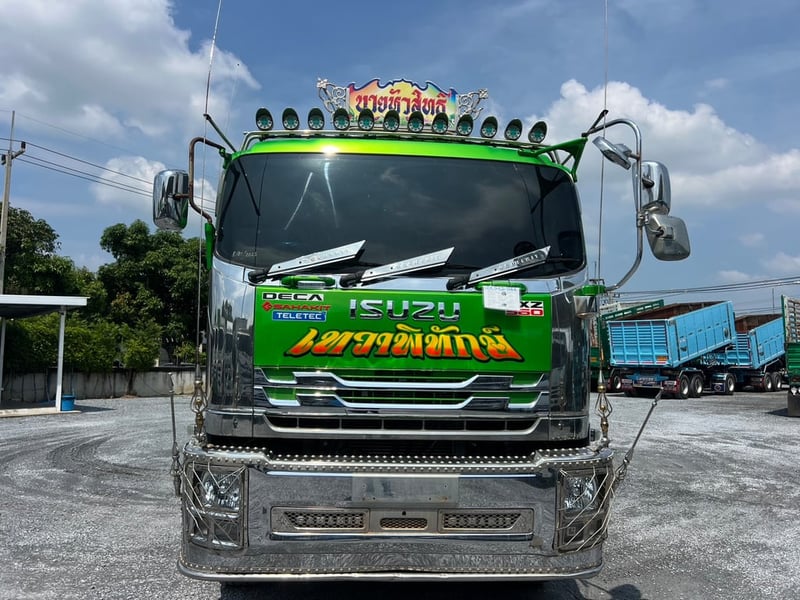 ISUZU FXZ 360 ปี 65 ไมล์น้อยเพียง 120,000 km. #รถพ่วงดินกระบะอลูมิเนียม SHK #LEK 943-944