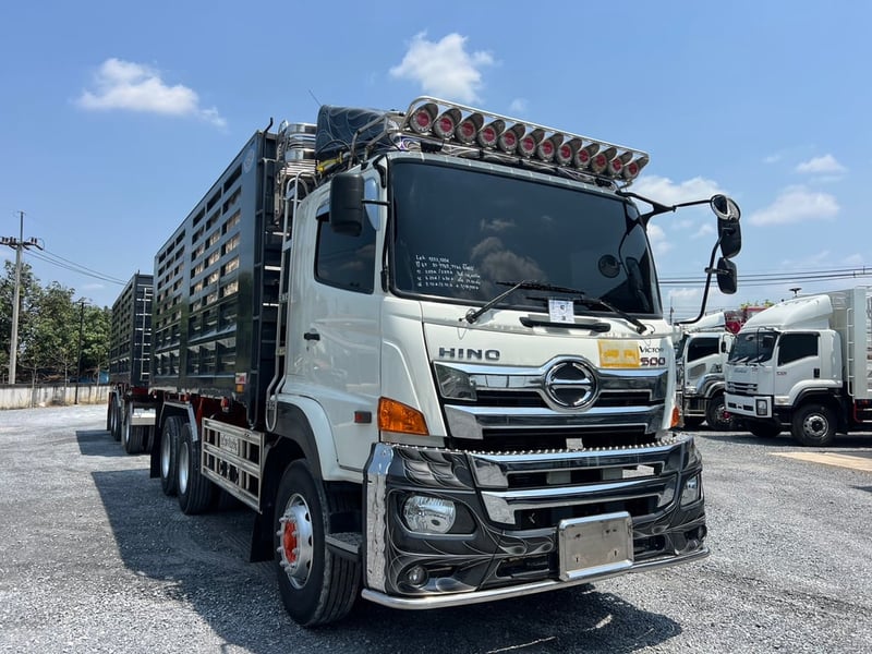 HINO FM2P 380 ปี67 ไมล์ 188,405 km. #พ่วงแม่ลูก ดั้มเกษตร กระบะเหล็ก #Lek1203-1204 